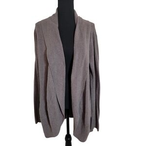 Barefoot‎ Dreams CozyChic Lite Circle Cardigan Carbon Gray Style 452 Womens L/XL
